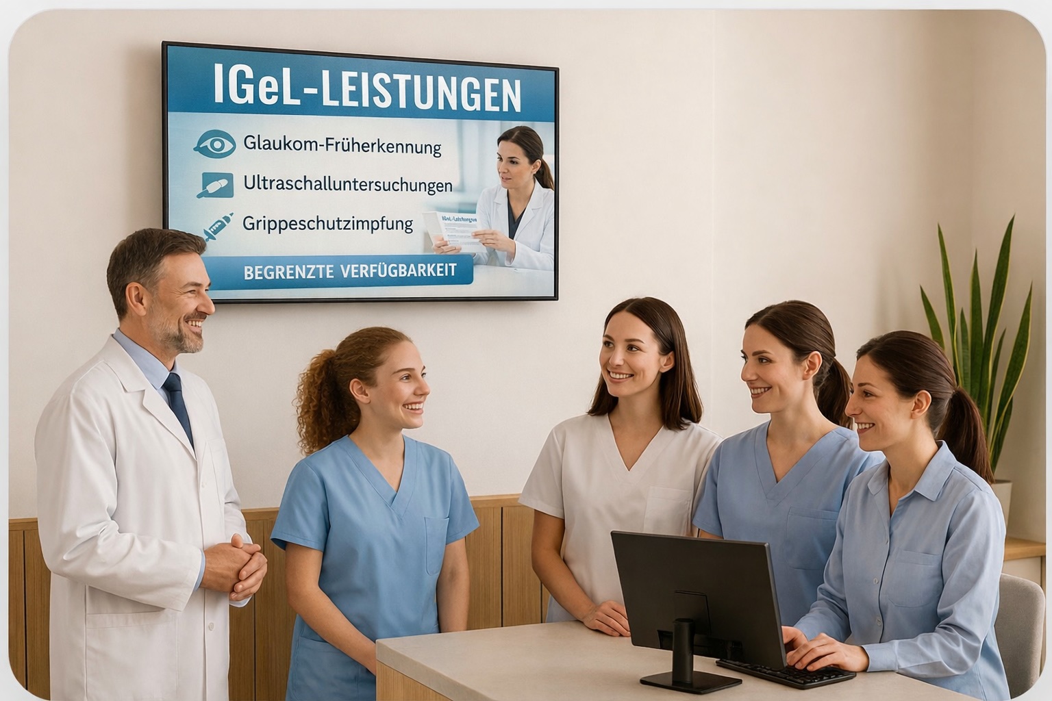 Praxisumgebung für Wartezimmer-Media